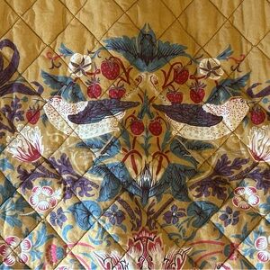 2 William Morris At Home William Sonoma Quilted 100% Cotton Pillow Sham Set